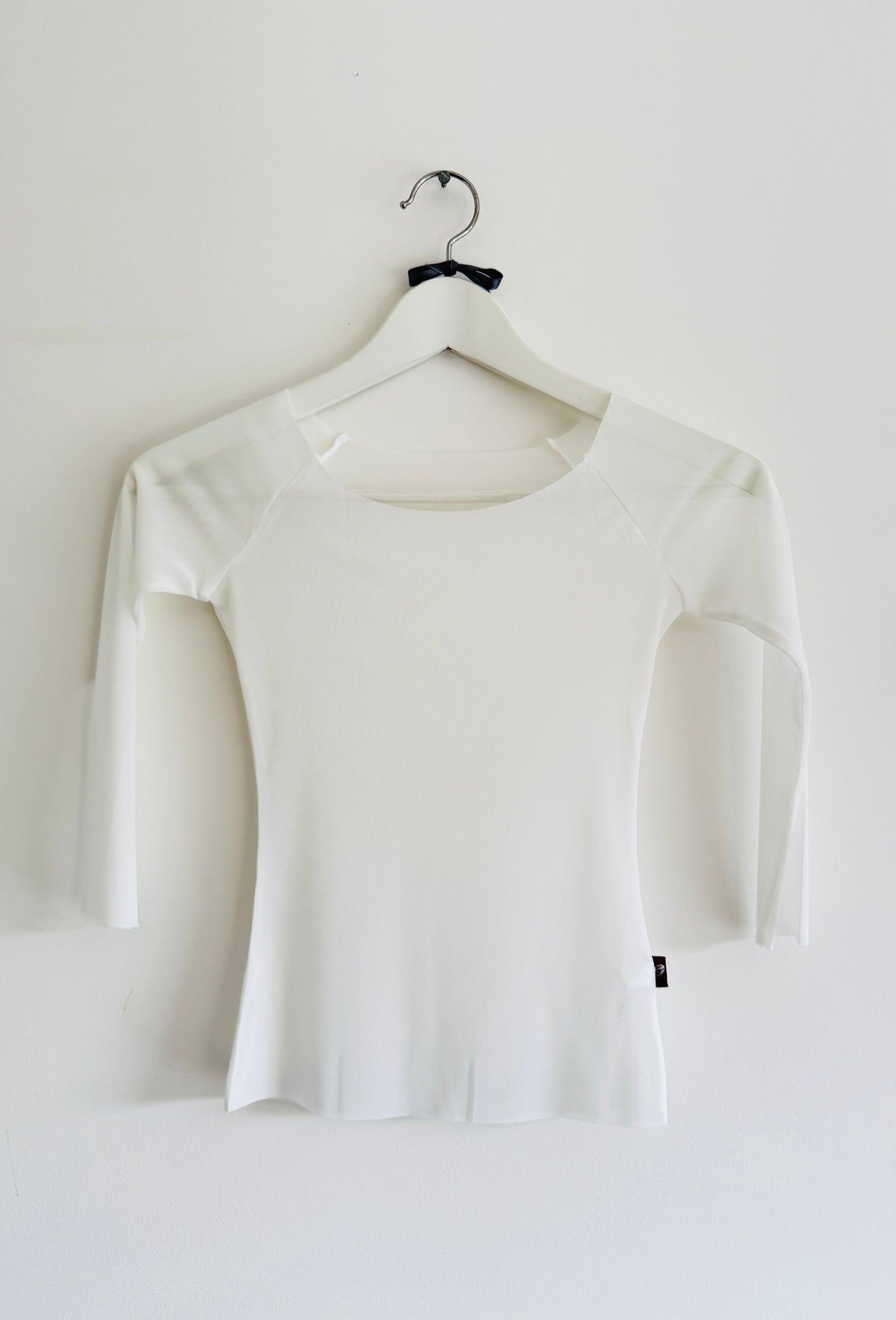 Mesh Top 3/4 Sleeve - White