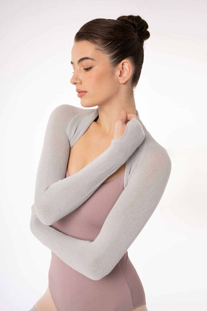 Intermezzo Darcy Knitted Warmup Shrug in Bamboo - Grey