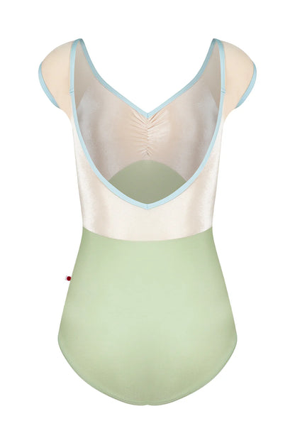 Yumiko Elli Cap Sleeve Leotard - Ginko Green