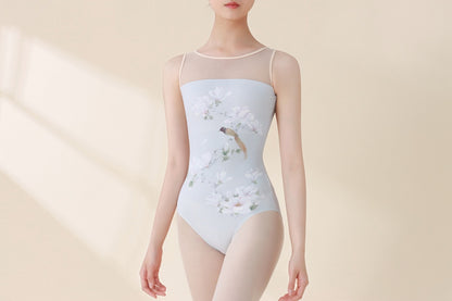 Sonnet Dance The Magnolia & Flycatcher Tank Leotard - Silver Blue