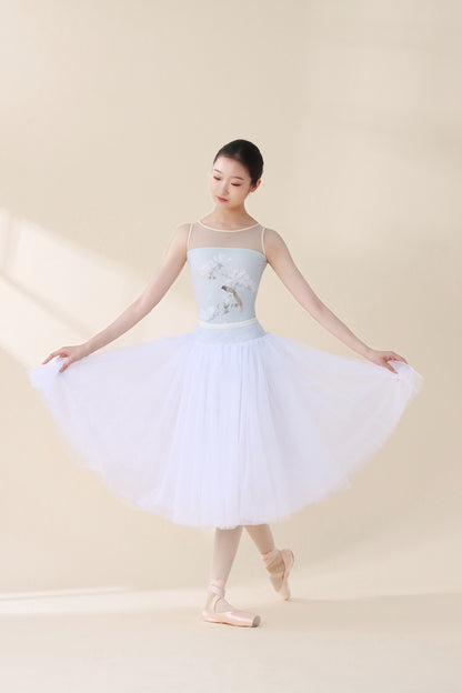 Sonnet Dance The Magnolia & Flycatcher Tank Leotard - Silver Blue