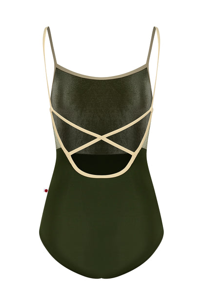Yumiko Daniela Camisole Leotard - Jungle Green
