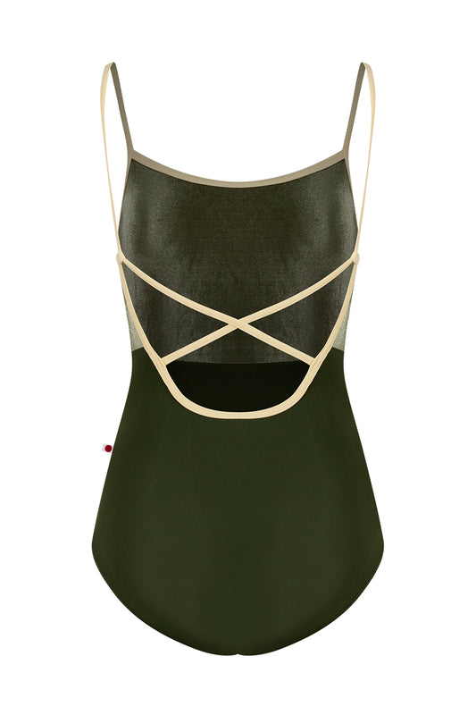Yumiko Daniela Camisole Leotard - Jungle Green
