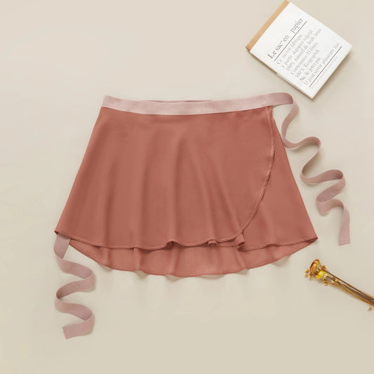 Sonnet Dance The Contrast Wrap Skirt - Dusty Rose