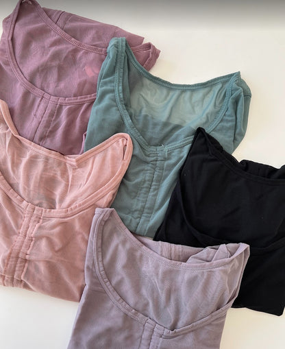 Gathered mesh top collection from The Collective Dancewear