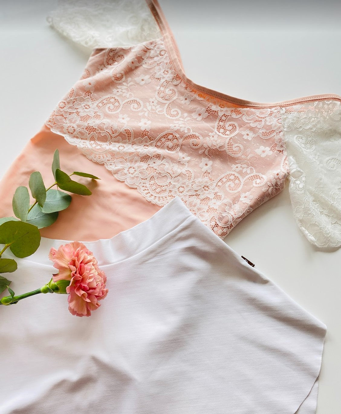 Lace Top Leotard Pastel peach from The Collective Dancewear