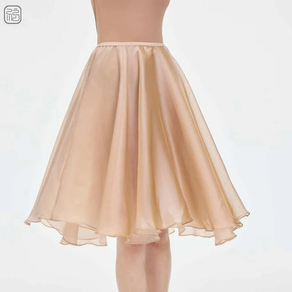 Sonnet Dance The Glace Double Layer Skirt - Pearlescent gold