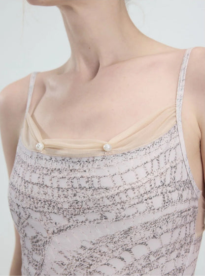 Sonnet Dance The Weave Camisole Leotard with Pearls