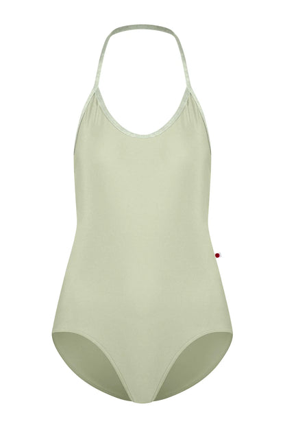 Yumiko Kate Halter Neck Leotard - Ginko and Pistachio Green