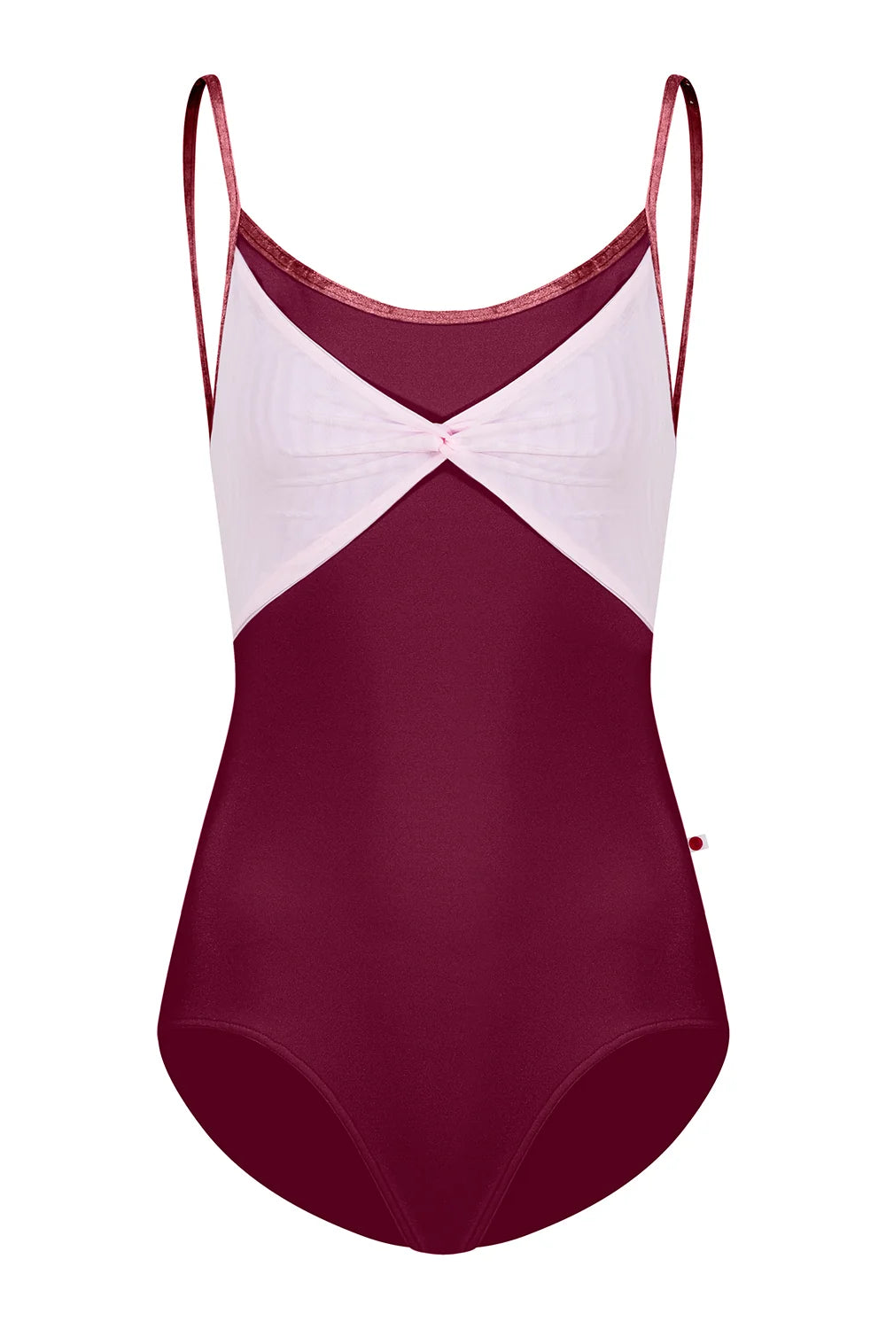 Yumiko Kathy Camisole Leotard - Burgundy & Rose