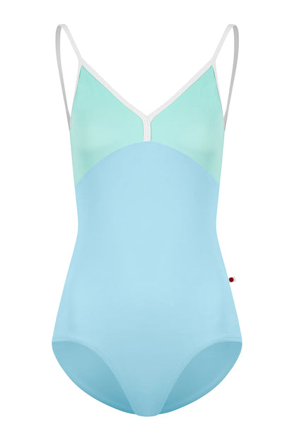 Yumiko Daria Camisole Leotard - Pool & Frozen Blue