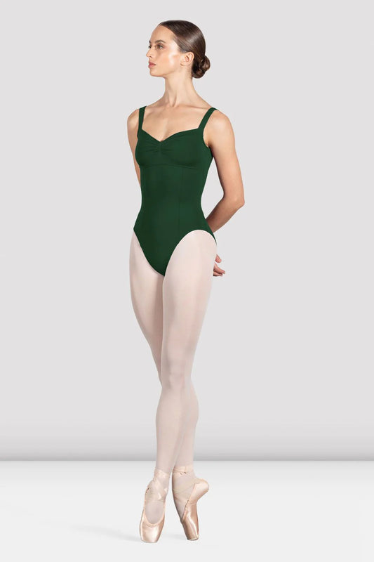 Bloch Ladies Ava Camisole Leotard Thick Straps - Evergreen