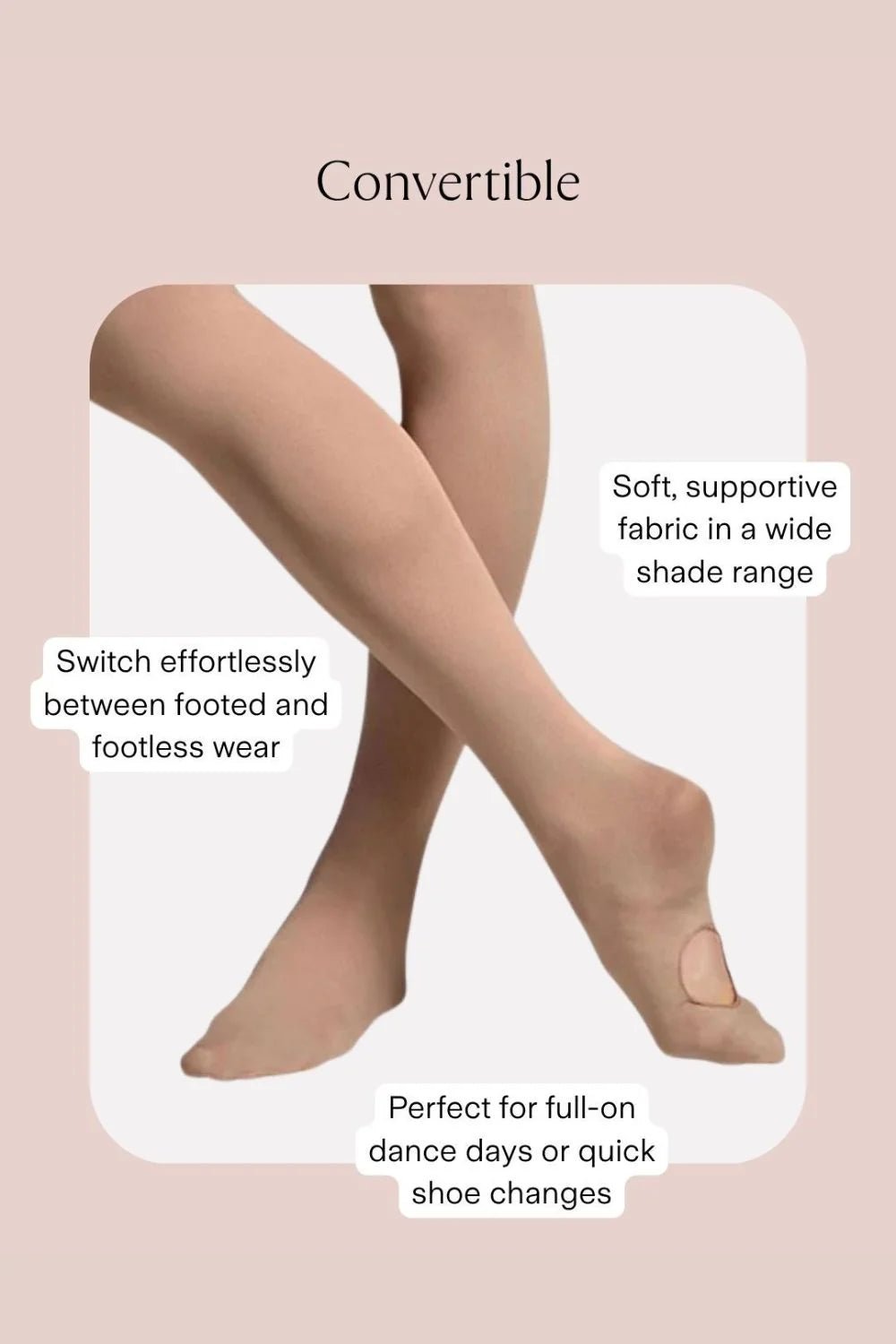 Bloch Convertible Tights - Ballet Pink - Collective DancewearBloch Convertible Tights - Ballet Pink#mTightsCollective Dancewear
