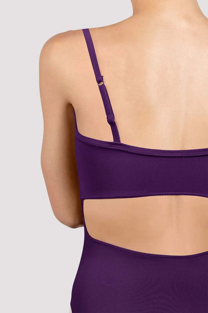 Bloch Ladies Emi Cut Out Camisole Leotard - Aubergine - THE COLLECTIVE DANCEWEARBloch Ladies Emi Cut Out Camisole Leotard - AuberginemLeotardTHE COLLECTIVE DANCEWEAR