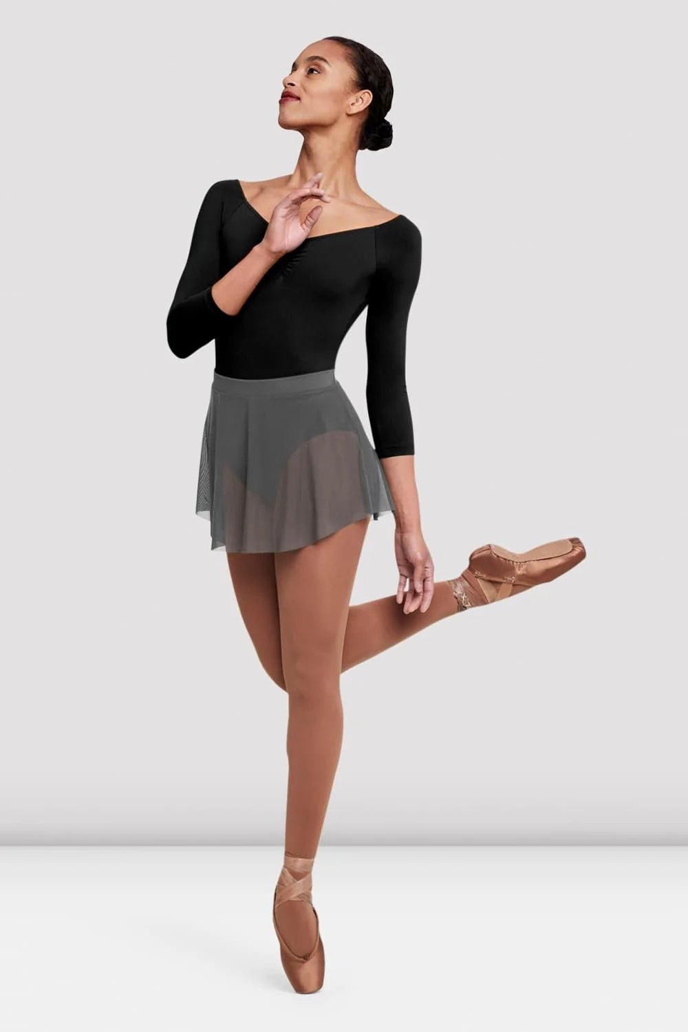 Bloch Ladies Jaye Mesh Skirt - Grey - THE COLLECTIVE DANCEWEARBloch Ladies Jaye Mesh Skirt - GreymSkirtTHE COLLECTIVE DANCEWEAR