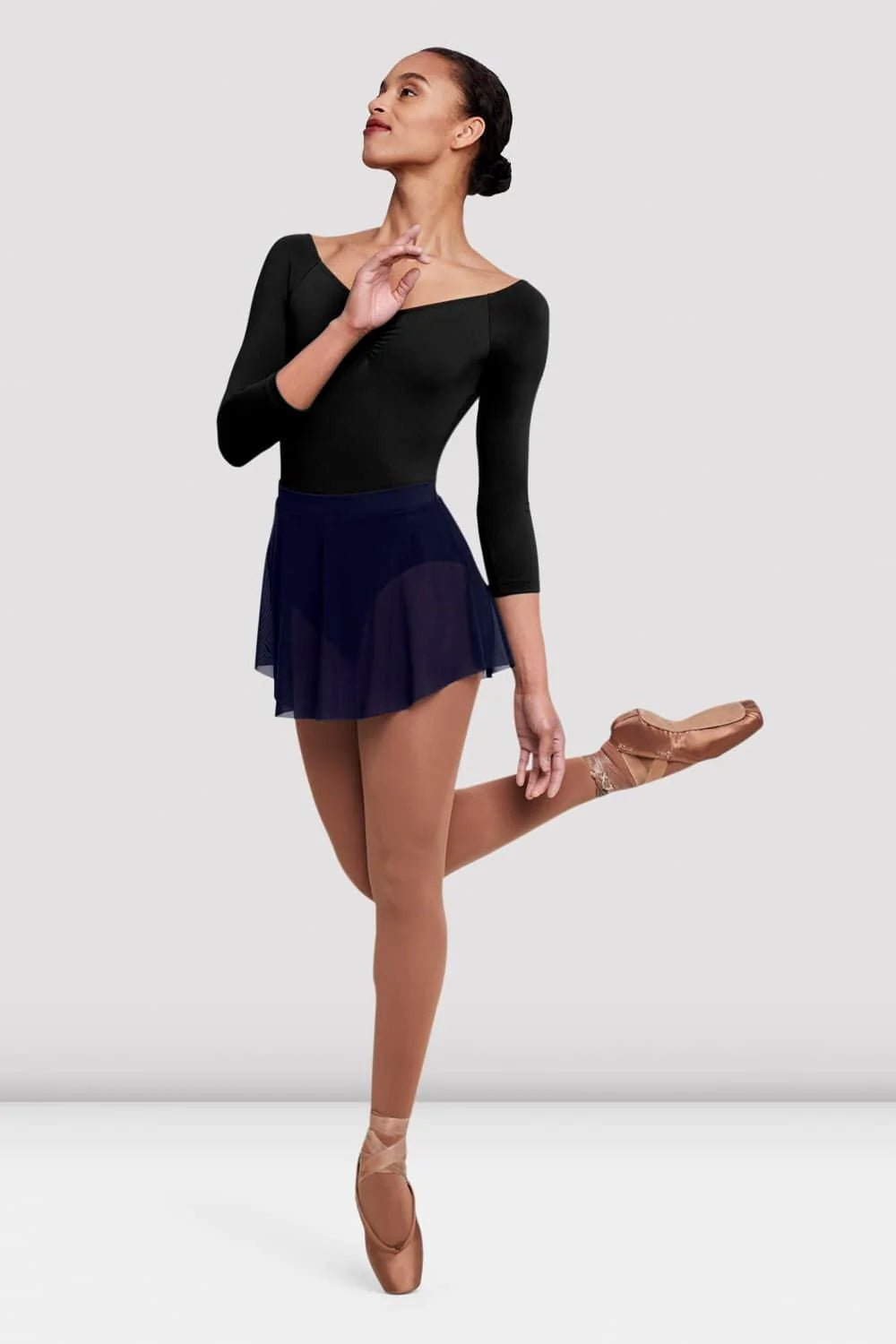 Bloch Ladies Jaye Mesh Skirt - Navy - THE COLLECTIVE DANCEWEARBloch Ladies Jaye Mesh Skirt - NavymSkirtTHE COLLECTIVE DANCEWEAR