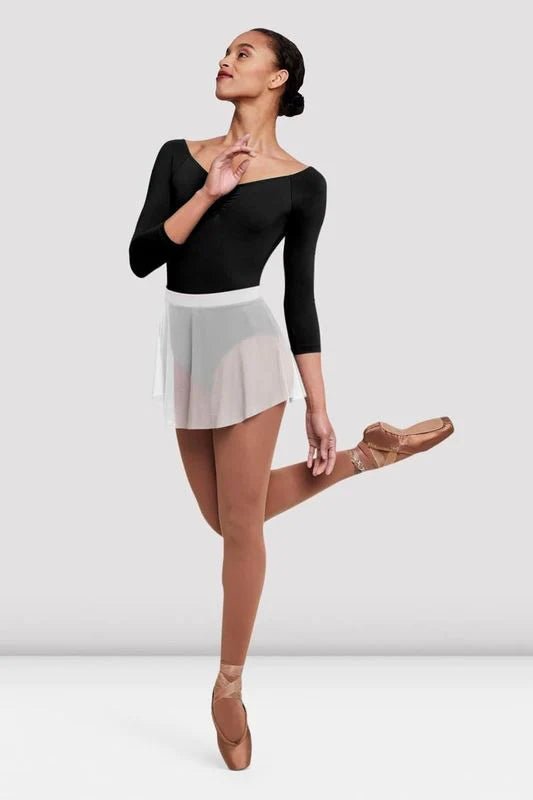 Bloch Ladies Jaye Mesh Skirt - White - THE COLLECTIVE DANCEWEARBloch Ladies Jaye Mesh Skirt - WhitemSkirtTHE COLLECTIVE DANCEWEAR