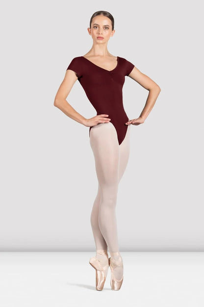Bloch Ladies Penny Cap Sleeve Leotard - Burgundy - THE COLLECTIVE DANCEWEARBloch Ladies Penny Cap Sleeve Leotard - BurgundymLeotardTHE COLLECTIVE DANCEWEAR