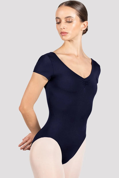 Bloch Ladies Penny Cap Sleeve Leotard - Navy - THE COLLECTIVE DANCEWEARBloch Ladies Penny Cap Sleeve Leotard - NavymLeotardTHE COLLECTIVE DANCEWEAR