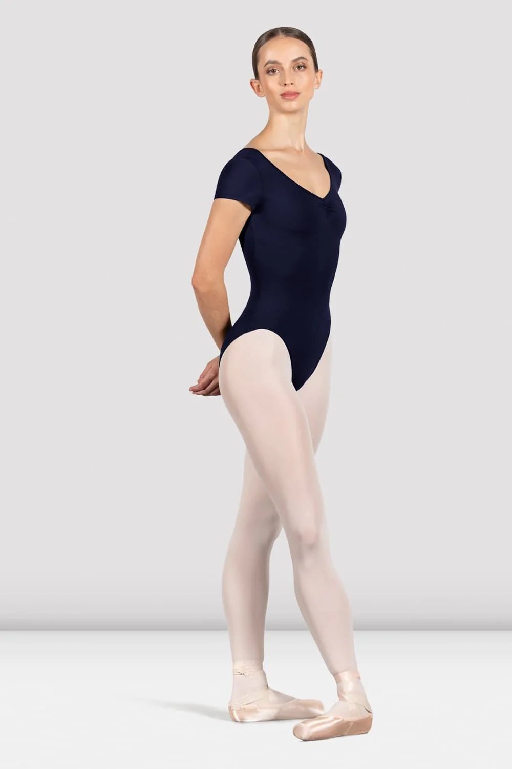 Bloch Ladies Penny Cap Sleeve Leotard - Navy - THE COLLECTIVE DANCEWEARBloch Ladies Penny Cap Sleeve Leotard - NavymLeotardTHE COLLECTIVE DANCEWEAR