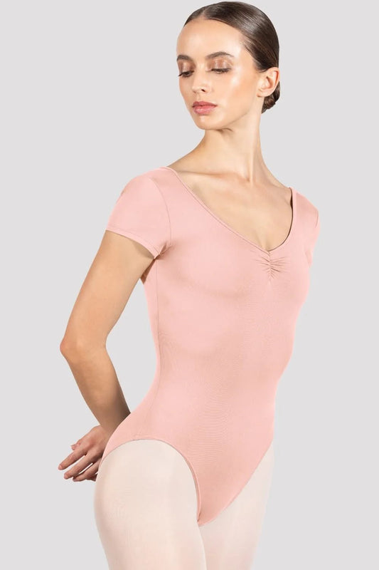 Bloch Ladies Penny Cap Sleeve Leotard - Pink - THE COLLECTIVE DANCEWEARBloch Ladies Penny Cap Sleeve Leotard - PinkmLeotardTHE COLLECTIVE DANCEWEAR