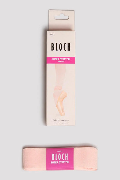 Bloch Sheer Stretch Pointe Shoe Ribbon - Pink