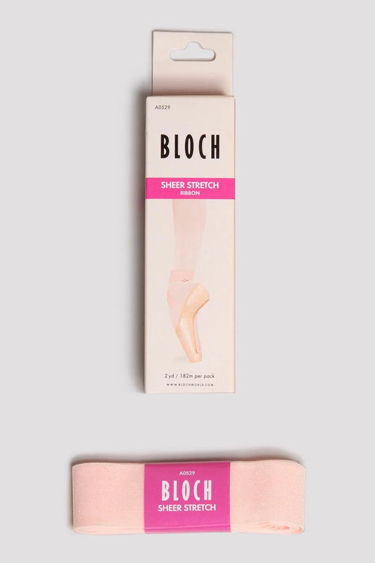 Bloch Sheer Stretch Pointe Shoe Ribbon - Pink