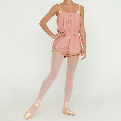 Bullet Pointe Micro Warm Up Romper - Peach & Coral - THE COLLECTIVE DANCEWEARBullet Pointe Micro Warm Up Romper - Peach & CoralmWARMUPSTHE COLLECTIVE DANCEWEAR