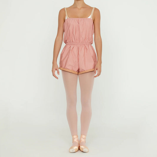 Bullet Pointe Micro Warm Up Romper - Peach & Coral - THE COLLECTIVE DANCEWEARBullet Pointe Micro Warm Up Romper - Peach & CoralmWARMUPSTHE COLLECTIVE DANCEWEAR