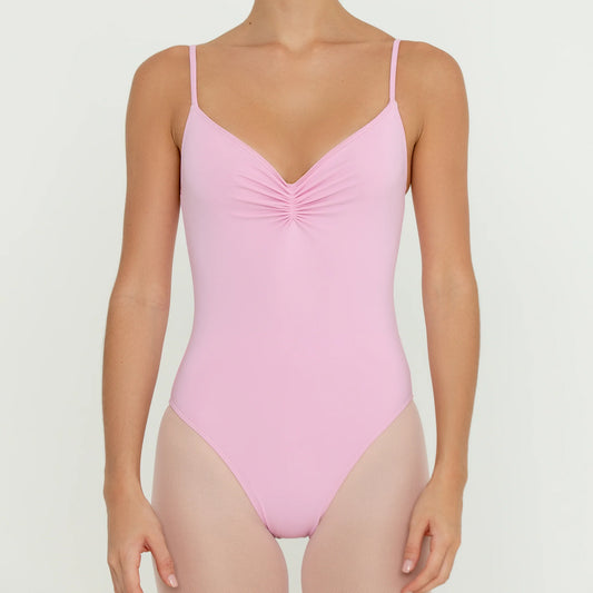 Bullet Pointe Pinch Front Camisole Leotard - Pink