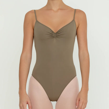 Bullet Pointe Pinch Front Camisole Leotard - Cappuccino - THE COLLECTIVE DANCEWEARBullet Pointe Pinch Front Camisole Leotard - CappuccinomLeotardTHE COLLECTIVE DANCEWEAR