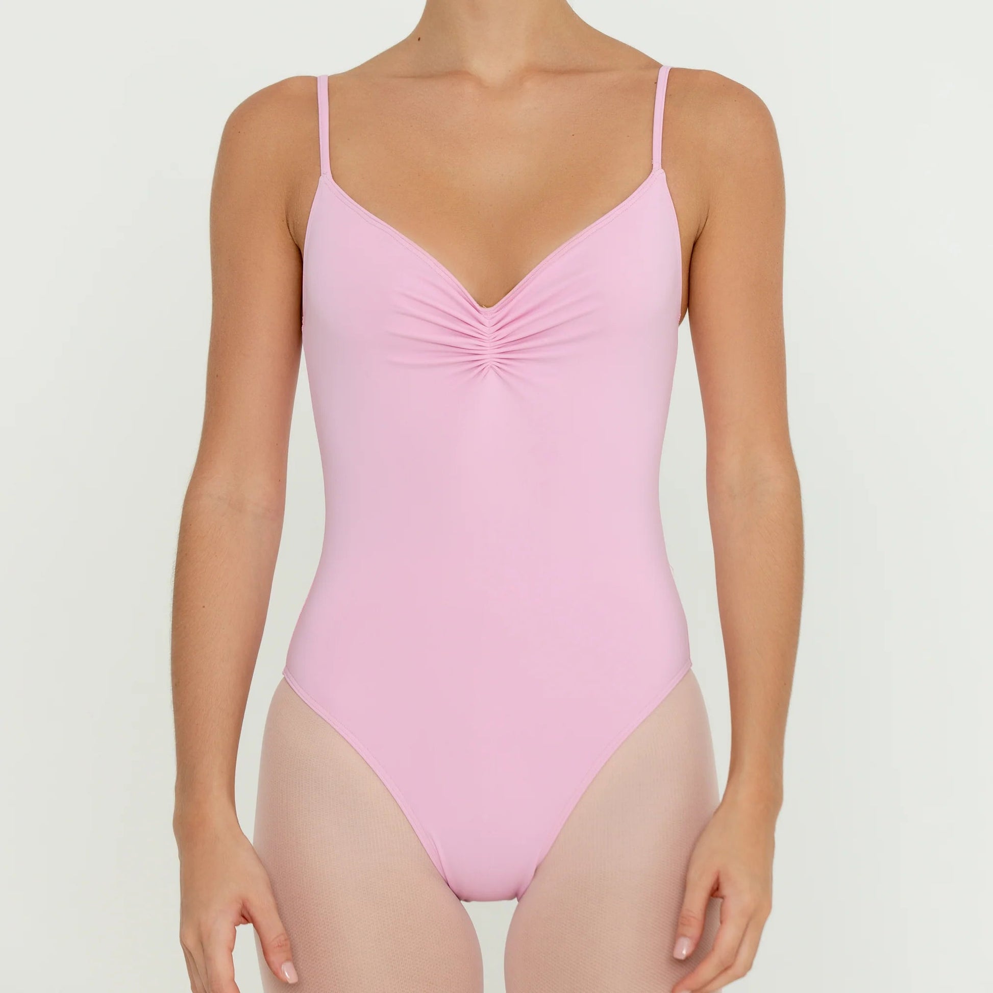 Bullet Pointe Pinch Front Camisole Leotard - Pink - THE COLLECTIVE DANCEWEARBullet Pointe Pinch Front Camisole Leotard - PinkmLeotardTHE COLLECTIVE DANCEWEAR