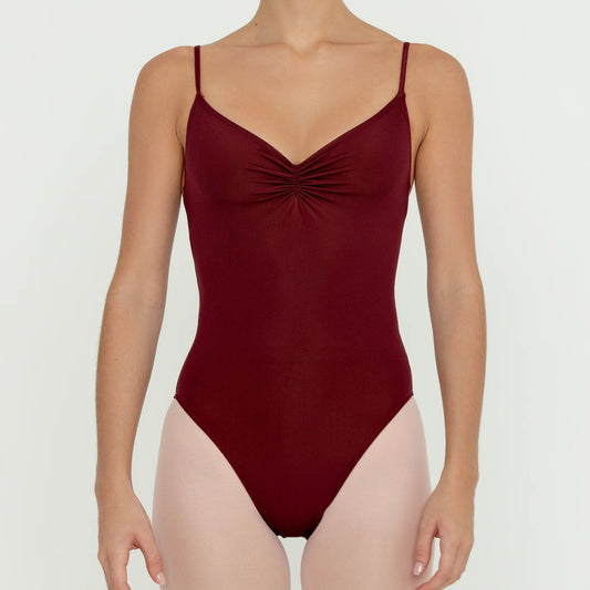 Bullet Pointe Pinch Front Camisole Leotard - Wine - Collective DancewearBullet Pointe Pinch Front Camisole Leotard - WinemLeotardCollective Dancewear