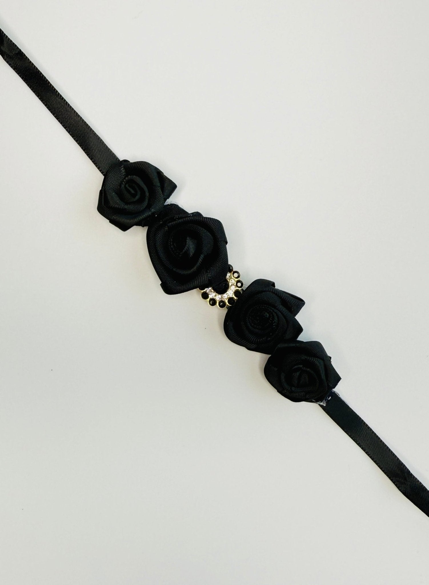 Bun Wrap - Black Rose With A Gem - THE COLLECTIVE DANCEWEARBun Wrap - Black Rose With A GemmBun wrapTHE COLLECTIVE DANCEWEAR