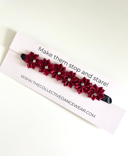 Bun Wrap - Burgundy Sparkles - THE COLLECTIVE DANCEWEARBun Wrap - Burgundy SparklesmBun wrapTHE COLLECTIVE DANCEWEAR