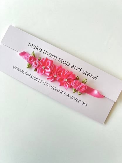 Bun Wrap - Candy Pink Roses - THE COLLECTIVE DANCEWEARBun Wrap - Candy Pink Roses#mBun wrapTHE COLLECTIVE DANCEWEAR