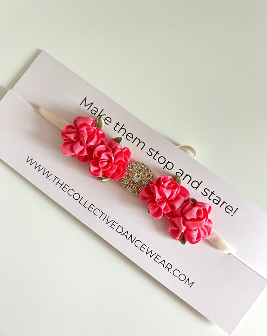 Bun Wrap - Coral Large Diamante - THE COLLECTIVE DANCEWEARBun Wrap - Coral Large DiamantemBun wrapTHE COLLECTIVE DANCEWEAR