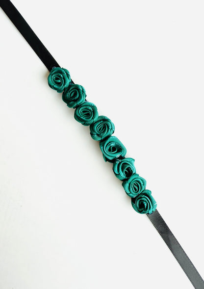 Bun Wrap - Forest Green Mini Rose - THE COLLECTIVE DANCEWEARBun Wrap - Forest Green Mini RosemBun wrapTHE COLLECTIVE DANCEWEAR