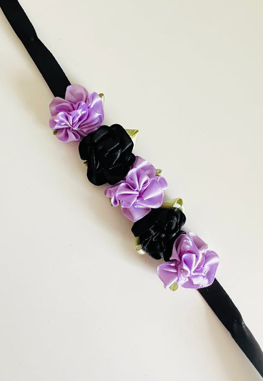 Bun Wrap - Lilac and Black Peonies - THE COLLECTIVE DANCEWEARBun Wrap - Lilac and Black PeoniesmBun wrapTHE COLLECTIVE DANCEWEAR
