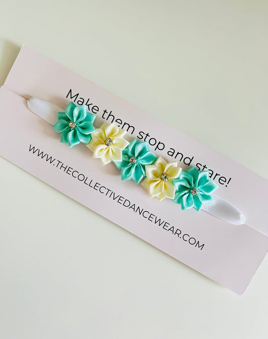 Bun Wrap - Mint & White Sparkles - THE COLLECTIVE DANCEWEARBun Wrap - Mint & White SparklesmBun wrapTHE COLLECTIVE DANCEWEAR