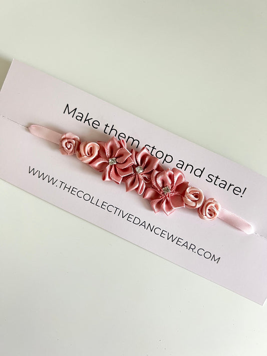 Bun Wrap - Pink Sparkles and Roses - THE COLLECTIVE DANCEWEARBun Wrap - Pink Sparkles and RosesmBun wrapTHE COLLECTIVE DANCEWEAR