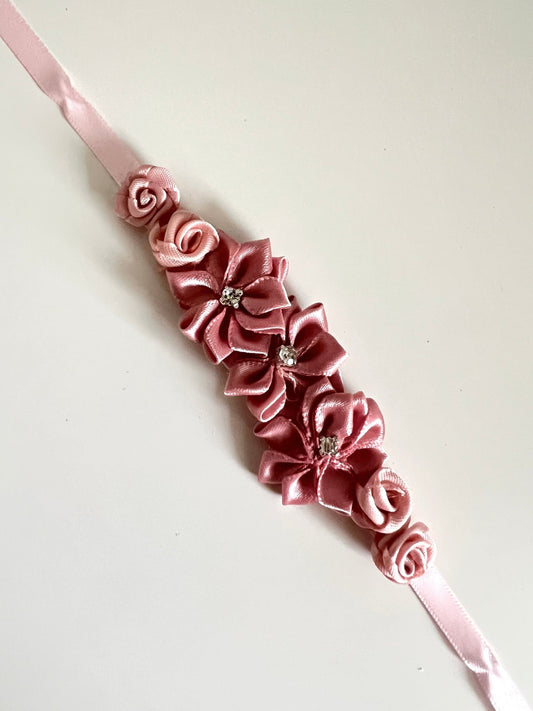 Bun Wrap - Pink Sparkles and Roses - THE COLLECTIVE DANCEWEARBun Wrap - Pink Sparkles and RosesmBun wrapTHE COLLECTIVE DANCEWEAR