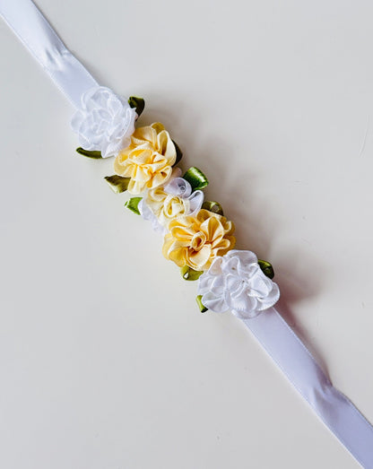 Bun Wrap - White & Cream Peonies - Collective DancewearBun Wrap - White & Cream Peonies#mBun wrapCollective Dancewear