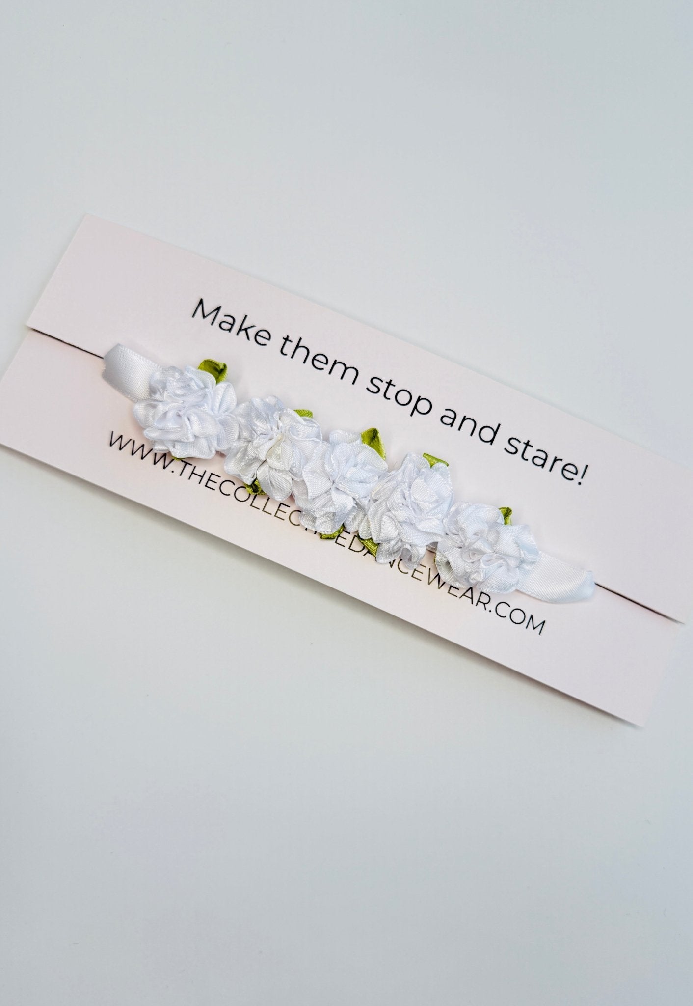 Bun Wrap - White Peonies - THE COLLECTIVE DANCEWEARBun Wrap - White PeoniesmBun wrapTHE COLLECTIVE DANCEWEAR