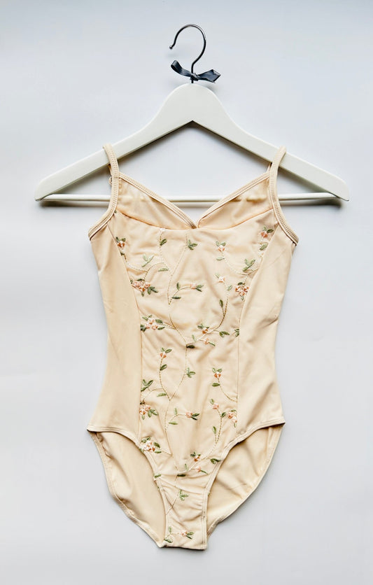 Camisole Leotard with Embroidered Panel - Cream - THE COLLECTIVE DANCEWEARCamisole Leotard with Embroidered Panel - CreammLeotardTHE COLLECTIVE DANCEWEAR