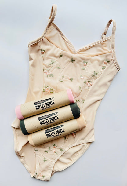 Camisole Leotard with Embroidered Panel - Cream - THE COLLECTIVE DANCEWEARCamisole Leotard with Embroidered Panel - CreammLeotardTHE COLLECTIVE DANCEWEAR