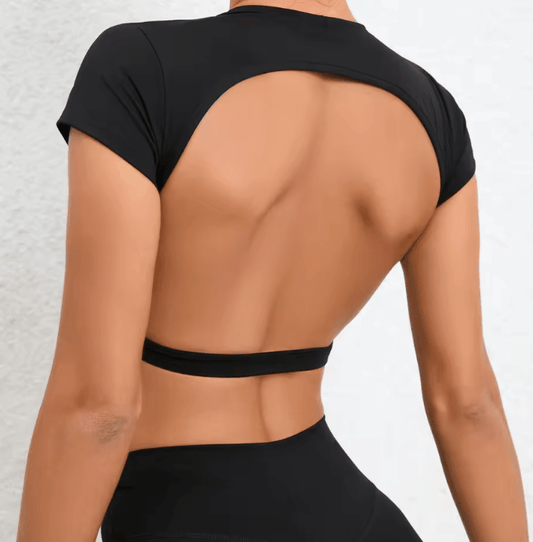 Cap Sleeve Crop Top - Black - THE COLLECTIVE DANCEWEARCap Sleeve Crop Top - BlackmSports TopTHE COLLECTIVE DANCEWEAR