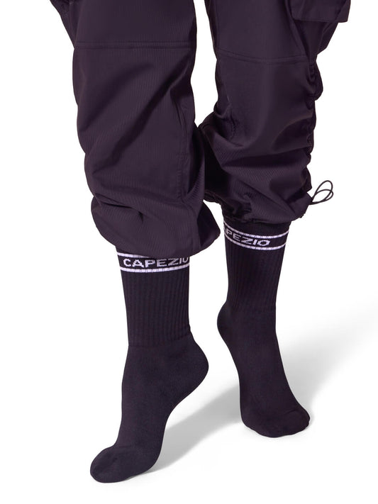 Capezio Varsity Crew Socks - Black - THE COLLECTIVE DANCEWEARCapezio Varsity Crew Socks - BlackmDANCE SOCKSTHE COLLECTIVE DANCEWEAR