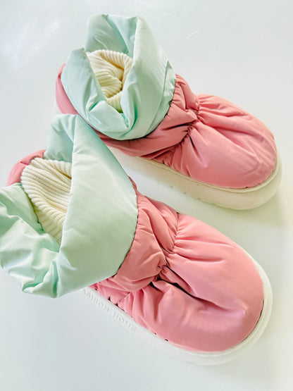 Cloud Bootie - Pull On - Pink & Mint - THE COLLECTIVE DANCEWEARCloud Bootie - Pull On - Pink & MintmWARM UP BOOTIESTHE COLLECTIVE DANCEWEAR
