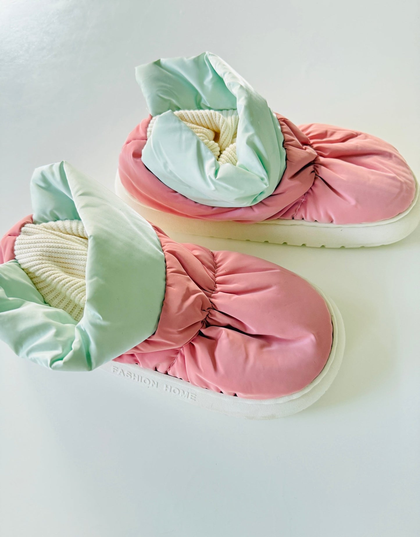 Cloud Bootie - Pull On - Pink & Mint - THE COLLECTIVE DANCEWEARCloud Bootie - Pull On - Pink & MintmWARM UP BOOTIESTHE COLLECTIVE DANCEWEAR